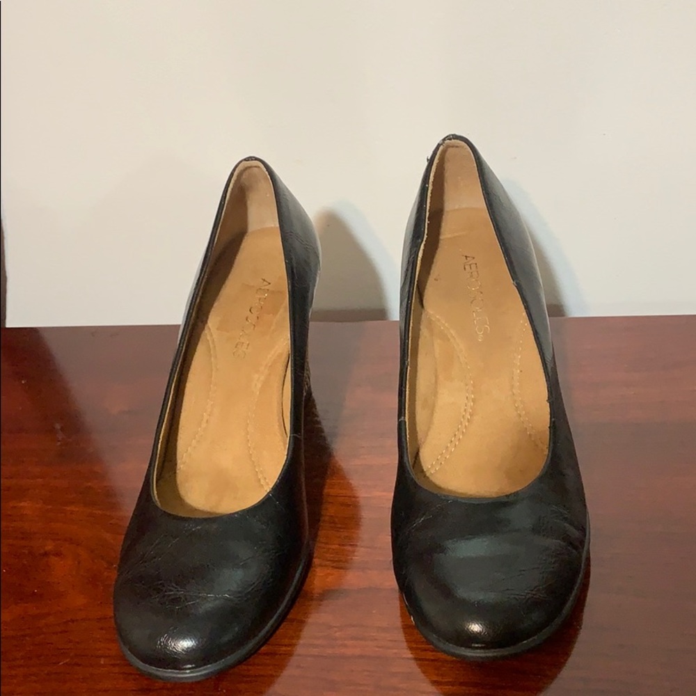Areosoles women’s shoes black wedges 7.5 VGC